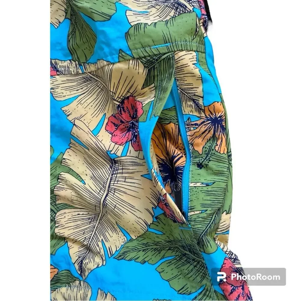 Patagonia Kids’ Baggies Jacket Multi Tropical Flowers Water Resistant Size 10